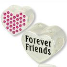 Berloque Charms Amiga Para Sempre Forever Friends Prata Lei - Lojas La+Ny