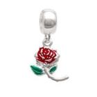 Berloque Charms Pingente Rosa Delicado Prata Para Pulseira