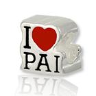 Berloque Charms Separador I Love Te Amo Pai Prata Legitima