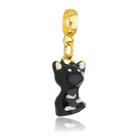 Berloque Gato Preto Banhado a Ouro 18k