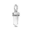 Berloque PINGENTE CRISTAL BRANCO em Prata S925 para pulseiras modelo Pandora ou Vivara