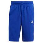Bermuda Adidas Essentials 3 Listras Masculino - Azul e Branco