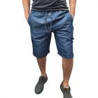 Bermuda Cargo Short Masculina 5 Bolsos Elástico Cordão Longa