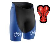 Bermuda Ciclismo Forro Gel D80 Preto Mtb Bike Shorts Azul