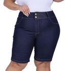 Bermuda Ciclista Feminina Jeans Moda Plus Size Gordinha