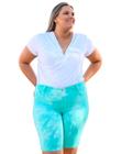 Bermuda Ciclista Sarja Com Elastano, Feminina, Plus Size