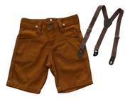 Bermuda Com Suspensório Infantil - Várias Cores