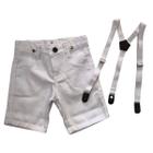 Bermuda Com Suspensório Infantil - Várias Cores