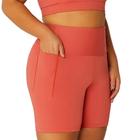 Bermuda Feminina Alto Giro Plus Size Laranja Coral - 241310