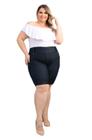 Bermuda feminina cotton plus size com elastano sku:bc10