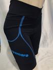 Bermuda feminina emana para ciclismo gugamaro preto/azul