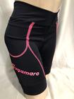 Bermuda feminina emana para ciclismo gugamaro preto/rosa