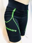 Bermuda feminina emana para ciclismo gugamaro preto/verde