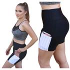 Bermuda feminina Fitness Academia Com Bolso Lateral Shorts Bermuda Academia Com Bolso celular - tracos finos