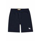 Bermuda Infantil Short Em Moletom Charpey Elastico E Cordão Masculino Azul Marinho