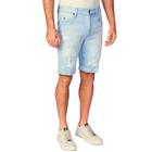 Bermuda Jeans Acostamento Casual Pr25 Azul Claro Masculino