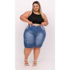 Bermuda Jeans Ciclista Plus Size Feminino Clara levanta Bumbum