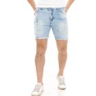 Bermuda Jeans Curta Rasgada Masculina Casual