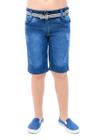 Bermuda Jeans Infantil Menino Masculino Com Regulador