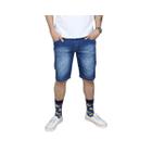 Bermuda Jeans Masculina Slim Com Elastano Verão Casual