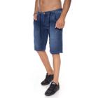 Bermuda Jeans Moletom Masculina Super Conforto Cordão 9020