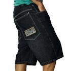 Bermuda Jeans Pixain Placa Hip Hop Preto PIX-185