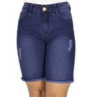 Bermuda Jeans R7Jeans Feminina Com Elastano Hyperdestroyed Used