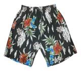 Bermuda Masc Adulto Floral Praia Verão 2 Bolsos Lat Ref 386