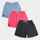 Bermuda Masculina Com Bolso Cordão Short Praia Verão Kit 3