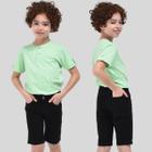 Bermuda Masculina jeans e sarja infanto juvenil com regulador interno 10 ao 16
