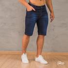 Bermuda masculina - jeans lisa - escuro