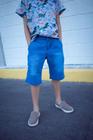 Bermuda masculina juvenil Esportfino Jeans com laycra com regulador