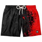 Bermuda Masculina Praia Estampada Surf Boardshort Verão Moda Casual Esportiva