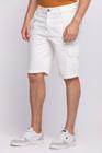 Bermuda Masculina Sarja Cargo Joy Polo Wear Off White