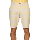 Bermuda Masculina Sarja Docthos Middle Listrada Amarelo