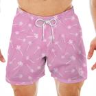 Bermuda Masculina Tactel Estampada Shorts Praia Leve Casual