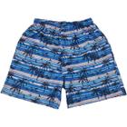 Bermuda Menino Infantil Short Estampado Coqueiro Azul Verão