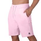 Bermuda Moletinho Short Calçao Masculino Estampa New York Cordão Ajustavel Com Bolsos Academia - Lajeados