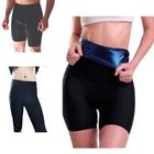 Bermuda sauna termica roupa compressao treinamento academia corrida bike abdominal masculino feminino