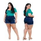 Shorts Jeans Curto Shortinhos Bermuda Feminina Desfiado Roupa Mulher - Wild  - Short Plus Size Feminino - Magazine Luiza