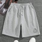 Bermuda Short Masculino Street Wear Modinha Moletinho Estamp Fantasminha Casual Confortável Elástico