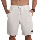 Bermuda Short Moletom Algodão Masculino Bolsos Laterais e Traseiro Fecho Cordão Ajustavel