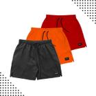 Bermuda Shorts Elastico Masculino Verão Masc Cor Liso Kit c3