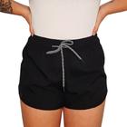 Bermuda Shorts Feminina Academia Praia Canal Surf- Preto