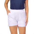 Bermuda Shorts Feminino Moletinho Bolso Academia Fitness