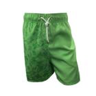 Bermuda Shorts Moda Praia Verão 2 em 1 Estampa Liso Tactel Masculino Ajustável Cintura Short Piscina Dia a Dia Esportes