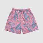 Bermuda Shorts Praia Verao Masculino Seca Rapido LEAF ROSA/AZUL