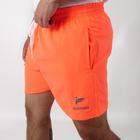 Bermudas Laranja Neon Masculinas Elastic Shorts Moda Verão