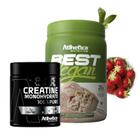 Best Vegan (500g) Atlhetica Nutrition - Muffin c/ Morango e Banana + Creatina 100% Pure - Pro Series (300g) Atlhetica N