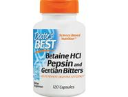 Betaina HCl Pepsina e Gentiana Bitters 120 Caps Importado - Dr's Best